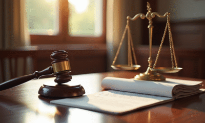 Balance de justice et documents légaux pour {titre}