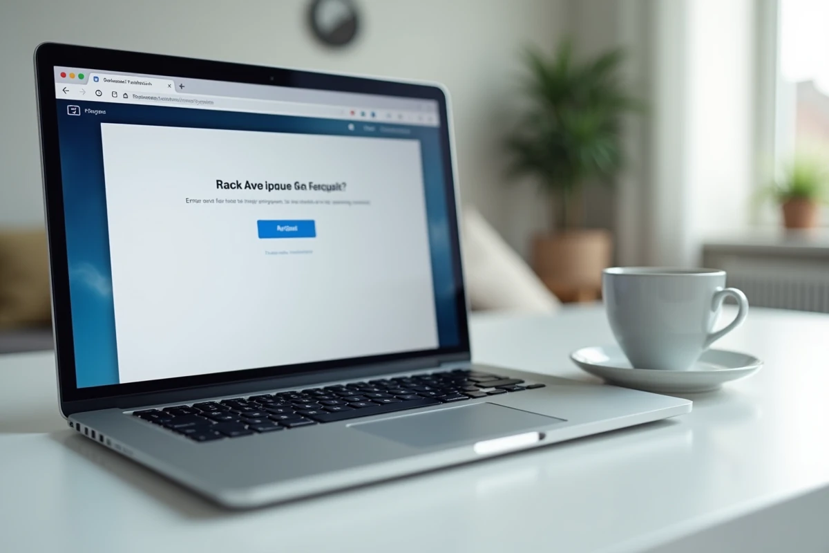 Écran d'ordinateur affichant une erreur de site indisponible lors d'une tentative d'accès à Ivrab
