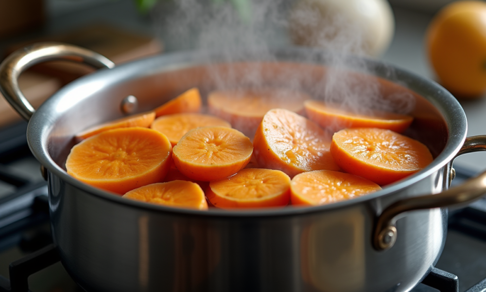 Cuisson de la patate douce à l'eau bouillante : temps de cuisson