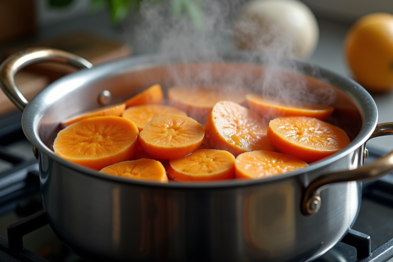 Cuisson de la patate douce à l'eau bouillante : temps de cuisson