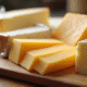 Assortiment de fromages sur planche en bois pour article