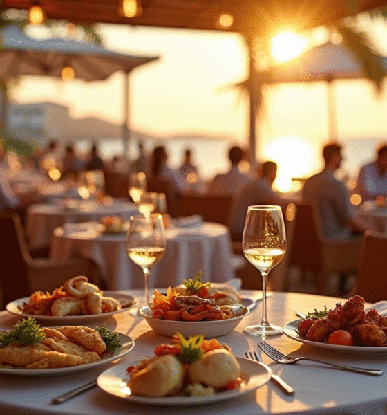 Terrasse de fruits de mer à El Puerto de Santa Maria